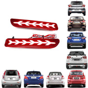 Car Rear Cat Eye Reflector for Car Arrow Led Rear Bumper DRL Brake Light Cat Eye Reflector for Ritz Type-2, WagonR 2019, S-Presso, Ertiga 2018, Ertiga 2012, Baleno 2015, Ciaz, SX4, Ertiga 2016, Dzire Type-1, Dzire 2017, Ritz Type-1, Brezza, Ciaz 2018