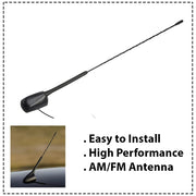 Auto Pearl - Vehicle Roof Mount Rubber Antenna Mast Flexible Car Antenna with Anti-Theft Design and Car Wash Safe - Black - Tiago/Bolt/Altroz