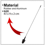 Auto Pearl - APA307 Vehicle Roof Mount Rubber Antenna Mast Flexible Car Antenna with Anti-Theft Design and Car Wash Safe - Black -Spart / Beat / i10 old / Getz