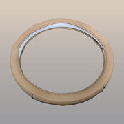 Ring Type Car Steering Wheel Cover Universal Genuine PU Non-Slip Natural Rubber Well Padded Grip Breathable Leatherite