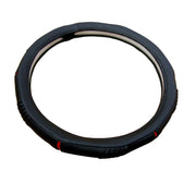 Ring Type Car Steering Wheel Cover Small (Diamond Plus Black Red) for Cars