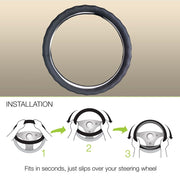 Ring Type Car Steering Wheel Cover Medium (Gold Full Cola) for Cars