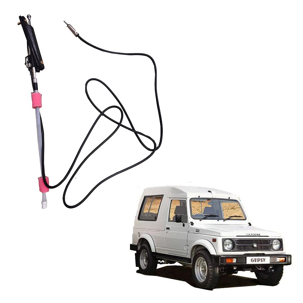 Auto Pearl - APA103 Vehicle Roof Mount Rubber Antenna Mast Flexible Car Antenna with Anti-Theft Design and Car Wash Safe - Black -Gypsy