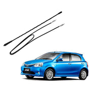 Auto Pearl - Vehicle Roof Mount Rubber Antenna Mast Flexible Car Antenna with Anti-Theft Design and Car Wash Safe - Black - Etios / Etios Cross / Platinum Etios / Etios Liva
