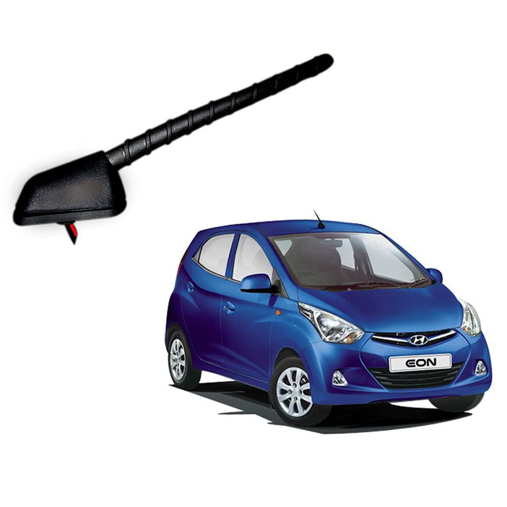 Auto Pearl - Vehicle Roof Mount Rubber Antenna Mast Flexible Car Antenna with Anti-Theft Design and Car Wash Safe - Black - Eon