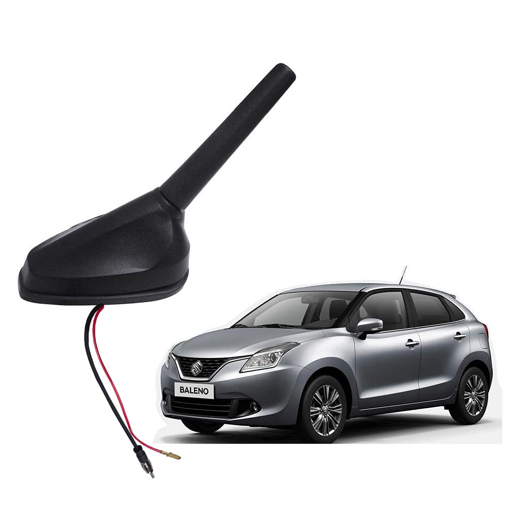 Auto Pearl - Vehicle Roof Mount Rubber Antenna Mast Flexible Car Antenna with Anti-Theft Design and Car Wash Safe - Black -Baleno/Swift/Dzire/S-Cross/Santro 2018/XUV 300/Venue/Harrier/ignis