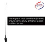 Auto Pearl - APA111 Vehicle Roof Mount Rubber Antenna Mast Flexible Car Antenna with Anti-Theft Design and Car Wash Safe - Black -GOPLUS / Terrano / Duster / Lodgy / Pulse / Micra