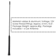 Auto Pearl - Vehicle Roof Mount Rubber Antenna Mast Flexible Car Antenna with Anti-Theft Design and Car Wash Safe - Black -Logan/Verito/Verito Vibe