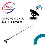 Auto Pearl - Vehicle Roof Mount Rubber Antenna Mast Flexible Car Antenna with Anti-Theft Design and Car Wash Safe - Black - New Sail