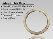 Ring Type Car Steering Wheel Cover (Gold Signature Beige) Compatible with All Cars