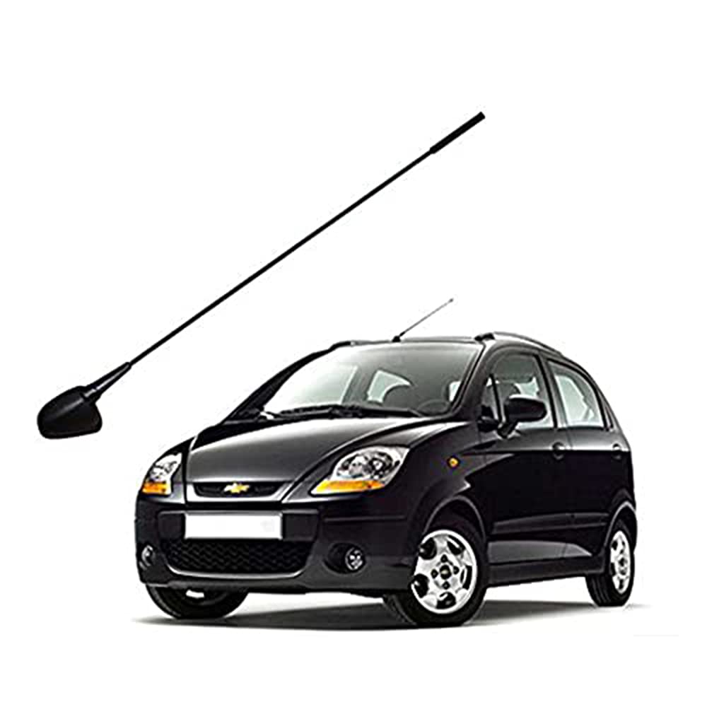 Auto Pearl - APA307 Vehicle Roof Mount Rubber Antenna Mast Flexible Car Antenna with Anti-Theft Design and Car Wash Safe - Black -Spart / Beat / i10 old / Getz