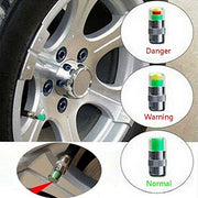 Car Tire Air Alert Iron Tyre Valve Caps Set of 4 Pcs