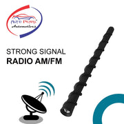 Auto Pearl - Vehicle Roof Mount Rubber Antenna Mast Flexible Car Antenna with Anti-Theft Design and Car Wash Safe - Black - Amaze Type1/ Amaze Type2 / BRV / WRV / City ivtec / CRV / Jazz / Verna Old