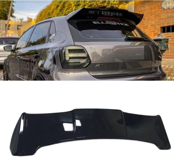 Auto Pearl Roof Wing Rear Spoiler Batman Style Compatible with All Car |Car Spoiler with Light Weight | Color - Black