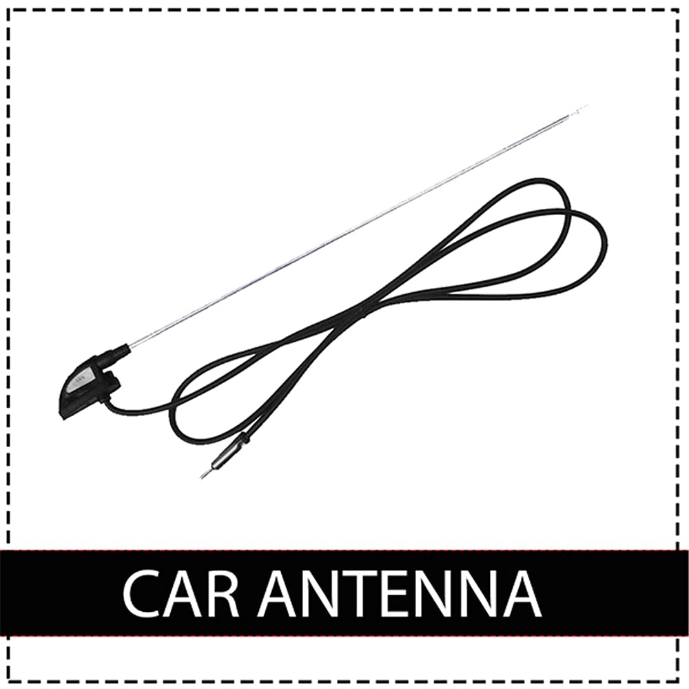 Auto Pearl - Vehicle Roof Mount Rubber Antenna Mast Flexible Car Antenna with Anti-Theft Design and Car Wash Safe - Black -Bolero/Omni