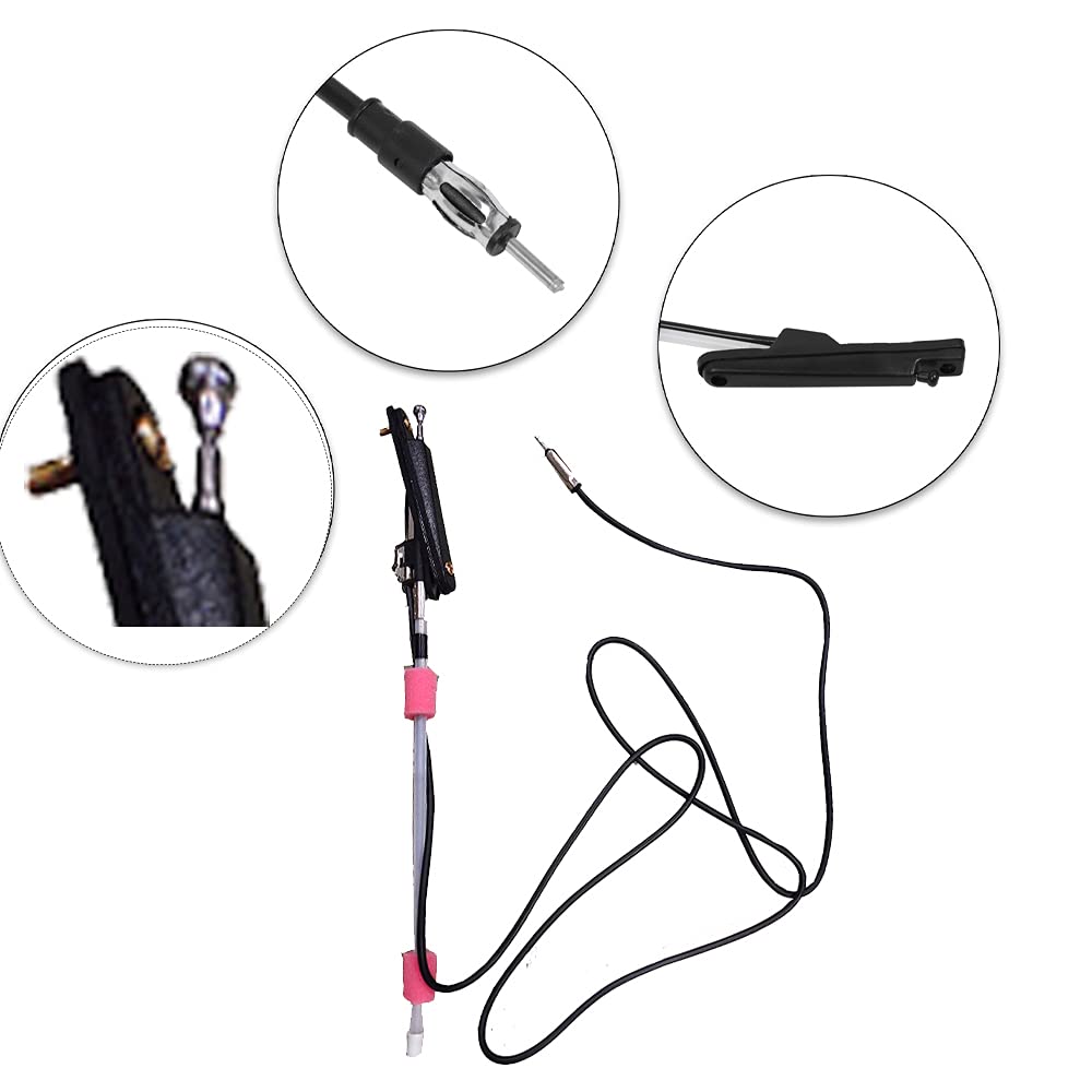 Auto Pearl - APA103 Vehicle Roof Mount Rubber Antenna Mast Flexible Car Antenna with Anti-Theft Design and Car Wash Safe - Black -Gypsy