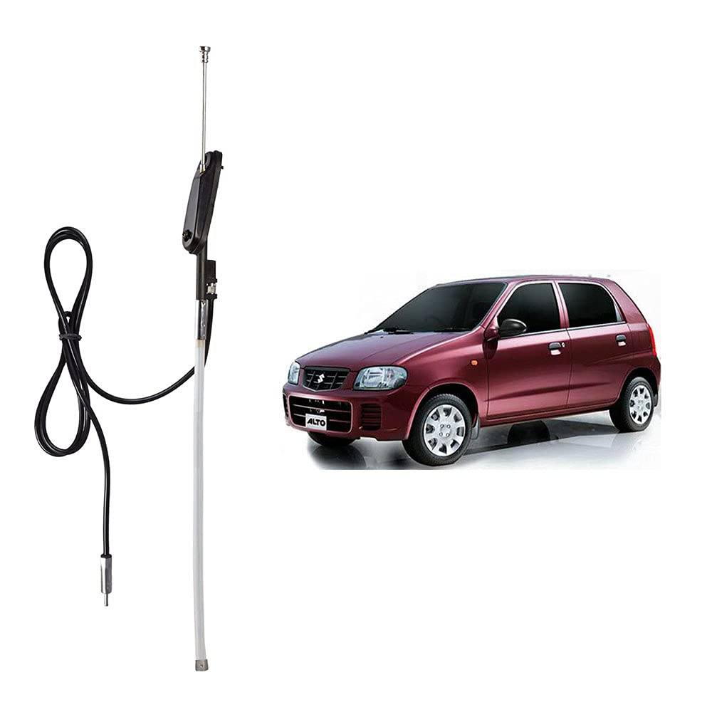 Auto Pearl - Vehicle Roof Mount Rubber Antenna Mast Flexible Car Antenna with Anti-Theft Design and Car Wash Safe - Black -Alto/Old WagonR/Zen