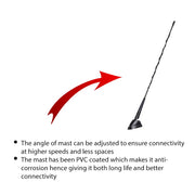 Auto Pearl - Vehicle Roof Mount Rubber Antenna Mast Flexible Car Antenna with Anti-Theft Design and Car Wash Safe - Black - New Sail