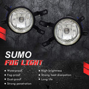Car Fog Lamp Light with Wiring Kit Compatible with- Tata Sumo (Set of 2)