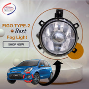 Car Fog Lamp Lights compatible with Figo (Set of 2)