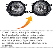 Car Fog Lamp Lights With Wiring kit and Switch Compatible with- Indica Old, Indica Vista (Without Plastic Sash Cover) ( Small, Set of 2)