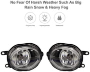 Car Fog Lamp Lights With Wiring kit and Switch Compatible with- Verito Vabe (Without Plastic Sash Cover) (Medium, Set of 2)