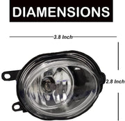 Car Fog Lamp Lights With Wiring kit and Switch Compatible with- Verito Vabe (Without Plastic Sash Cover) (Medium, Set of 2)