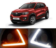 LED Daytime Running Light DRL Driving Fog Lamp For Renault Kwid 2016 2017-2018 (Set of 2)
