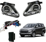 O.E Type Car Fog Lamp Lights With Wiring Kit And Switch For Toyota Innova Crysta (Set of 2)