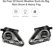O.E Type Car Fog Lamp Lights With Wiring Kit And Switch For Toyota Innova Crysta (Set of 2)
