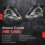 O.E Type Car Fog Lamp Lights With Wiring Kit And Switch For Toyota Innova Crysta (Set of 2)