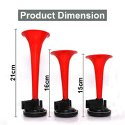 3-Pipe Air Pressure Horn Compact Twin Ton Air Horn compatible with All Cars