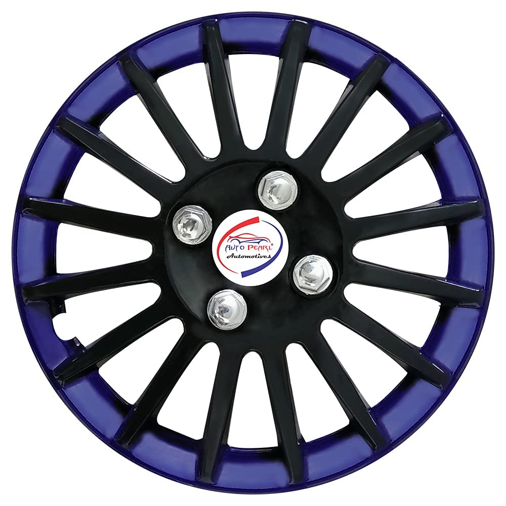 Auto Pearl - Car Black and Blue Wheel Cover Caps 12 Inch Press Type Fitting for - Zen