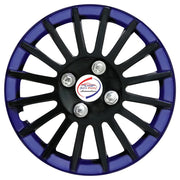 Auto Pearl - Car Black and Blue Wheel Cover Caps 12 Inch Press Type Fitting for - Zen