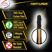 Auto Pearl - APA307 Vehicle Roof Mount Rubber Antenna Mast Flexible Car Antenna with Anti-Theft Design and Car Wash Safe - Black -Dzire New / Swift New / i10 New / Verna Fludic