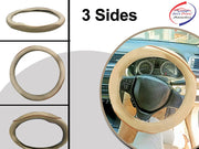 Ring Type Car Steering Wheel Cover (Gold Signature Beige) Compatible with All Cars