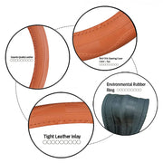 Ring Type Car Steering Wheel Cover Universal Genuine PU Non-Slip Natural Rubber Well Padded Grip Breathable Leatherite