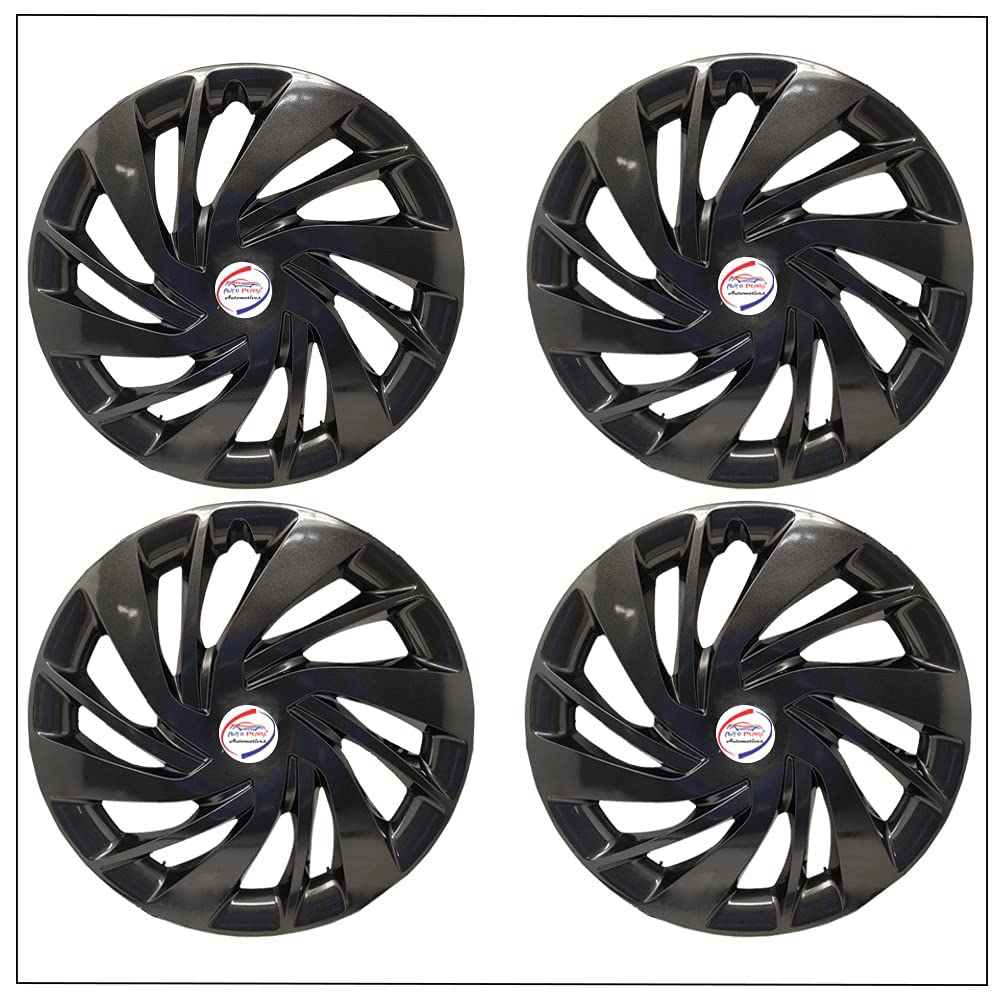 Auto Pearl Ertiga Set of 4 Pcs Press Type Hubcap Wheel Cover Replacements for OEM Steel Wheels ABS with Retention Ring for Ertiga