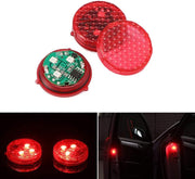 Car Door Warning Open Lights Indicator Decor Interior Flash Magnetic car led Lights for Anti Rear-End (RED) Free Batteries