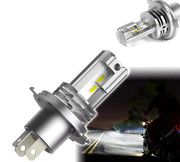 V3 LED Headlight Bulbs Hi/Low Beam Fits for Vehicle H4, 2600LM, 6000K, 45W Compatible with All Bike & All Car (Pack of 1)