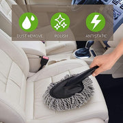 Microfiber Retractable Type Round Car Cleaning Duster Brush Mop for All Cars Pack of 1