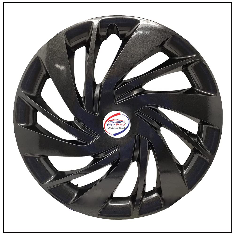 Auto Pearl Ertiga Set of 4 Pcs Press Type Hubcap Wheel Cover Replacements for OEM Steel Wheels ABS with Retention Ring for Ertiga