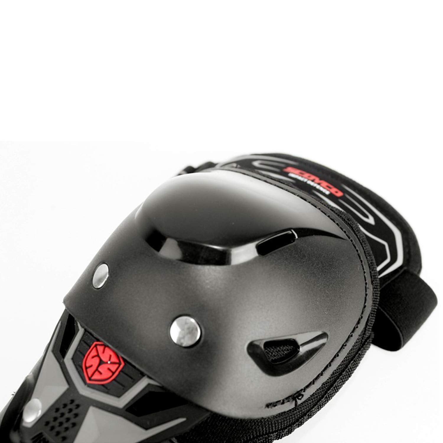 Motorcycle Bike Racing Riding Knee & Elbow Guard (K11, Black)