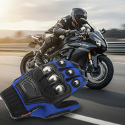 Bike Riding Gloves with Touch Screen Sensitivity Riding Full Gloves Riding Gloves  (Blue & Black)