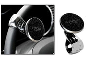 i-Pop Sparkling Grey Car Power Steering Wheel Platinum Big Knob Spinner Compatible with All Cars