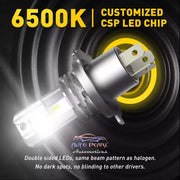 V3 LED Headlight Bulbs Hi/Low Beam Fits for Vehicle H4, 2600LM, 6000K, 45W Compatible with All Bike & All Car (Pack of 1)