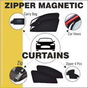 Zipper Magnetic Car Curtain Sunshades for Maruti