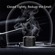Cigarette Ashtray, Fire Proof, Smell Proof & Smokeless Lid Easy to Clean Smoke Trash Can For AC Air Vent, Cup Holder, Dashboard Pack of 1 (Black)