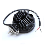 9 LED Round Fog Light 4 Inch Waterproof Flood Lamp with Mounting Brackets for Cars and Motorcycle (27W, White Light)