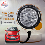 Auto Pearl Car 55W Fog Lamp Lights With Wiring kit and Switch Compatible with- Nano Genx (Without Plastic Sash Cover) (Xtra Large, Set of 2)